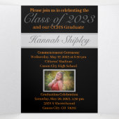 卒業式3倍招待状発表 三つ折り招待状 (内部中)