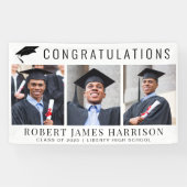 卒業式3写真おめでとうバナー 横断幕 (横)