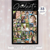 卒業式33フォトコラージスクリプト白黒 横断幕