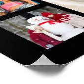 卒業式35フォトコラージスクリプトカスタムの色 ポスター (角)