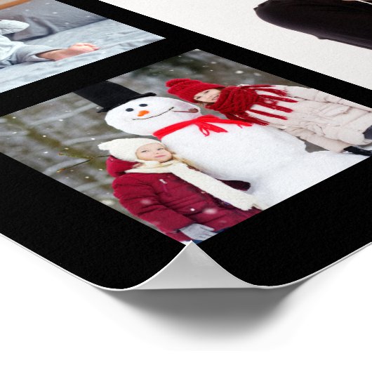 卒業式35フォトコラージュおめでとうGrad Script ポスター (角)