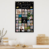 卒業式35フォトコラージュおめでとうGrad Script ポスター (キッチン)