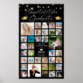 卒業式35フォトコラージュおめでとうGrad Script ポスター (正面)