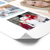 卒業式35フォトコラージュ学年白番 ポスター (角)