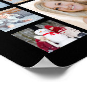 卒業式35フォトコラージュCLASS YEARブラック ポスター (角)