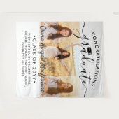 卒業式3 フォト コラージュ 大きな モダン バックドロップ タペストリー (正面(横))