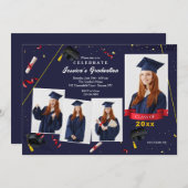 卒業式4フォト招待状 招待状 (正面/裏面)