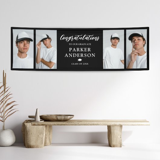 卒業式4写真コラージュおめでとうございます 横断幕