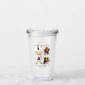 卒業式4写真モダンパーソナライズされたシンプル アクリルタンブラー (裏面)