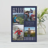 卒業式4写真海軍と白 案内状 (スタンド正面)