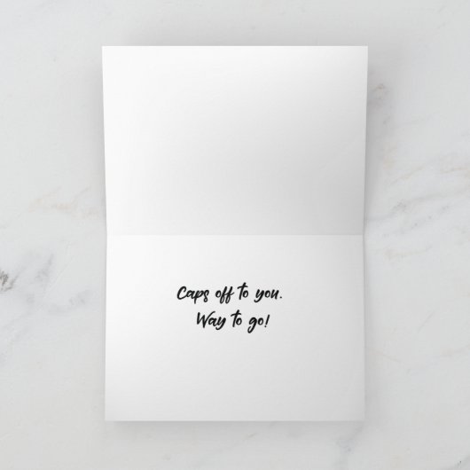 卒業式4年生名前をカスタムする年キャップブラック カード (内部)