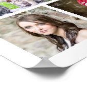 卒業式41フォトコラージュカスタム紙吹雪色 ポスター (角)