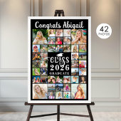 卒業式42フォトコラージスクリプトクラス年 ポスター