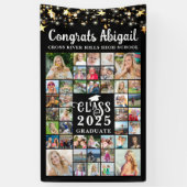 卒業式42フォトコラージスクリプトクラス年 横断幕 (縦)