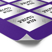 卒業式44フォトコラージュパーティー表示 |紫 ポスター (角)