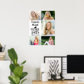 卒業式5フォトコラージュクラス年タイポグラフィ ポスター (ホームオフィス)