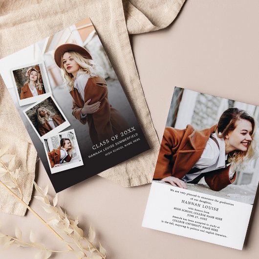 卒業式5フォトコラージュモダングラード2025 案内状