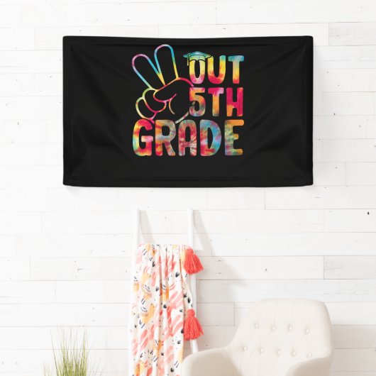 卒業式5年生の最後の日の平和 横断幕 (インサイチュ)