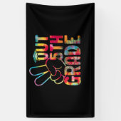 卒業式5年生の最後の日の平和 横断幕 (縦)