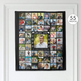 卒業式55フォトコラージュカスタムカラー背景 タペストリー