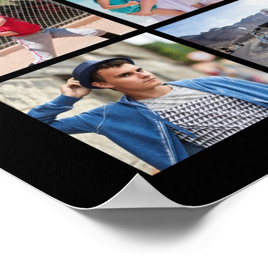 卒業式55フォトコラージュパーソナライズされた ポスター (角)