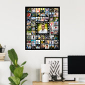 卒業式55フォトコラージュパーソナライズされた ポスター (ホームオフィス)