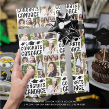 卒業式9フォトコラージュおめでとう名カスタム式