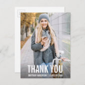 卒業式 お礼 現代 フォト ポストカード WBB (正面/裏面)