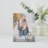 卒業式 お礼 現代 フォト ポストカード WBB (スタンド正面)