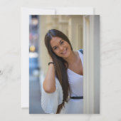 卒業式 エレガント スクリプト 卒業アーチ フォト 招待状 (裏面)