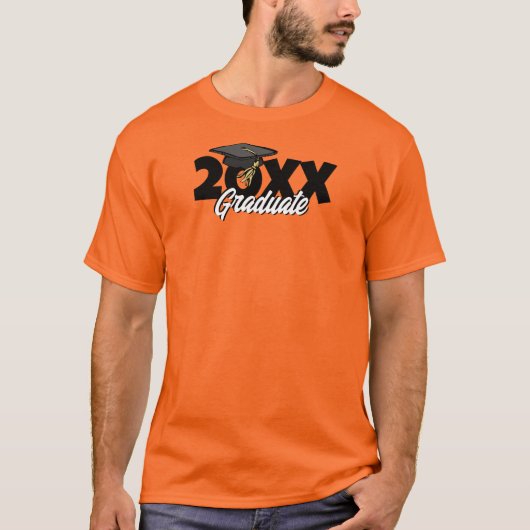 卒業式 オリジナル 卒業年 キャップ Tシャツ (正面)