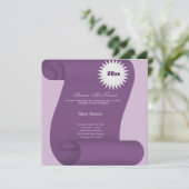 卒業式 オープンハウス（パープル） 招待状 (スタンド正面)