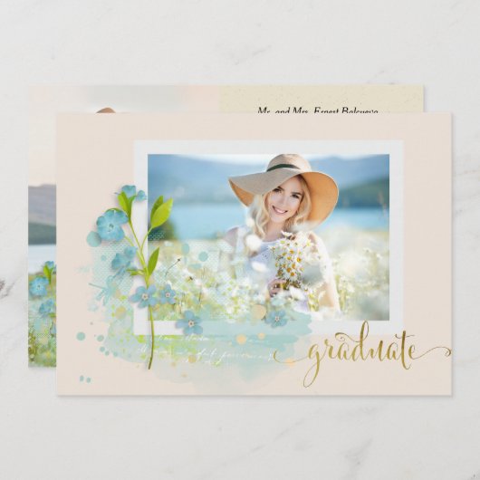 卒業式 オープンハウス 招待状 (正面/裏面)