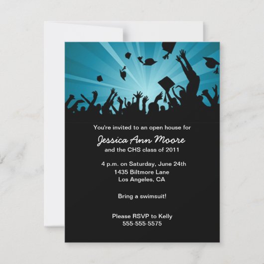 卒業式 オープンハウス 招待状 (正面)