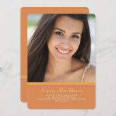 卒業式 カラー フォト アナウンスメント 案内状 (正面/裏面)