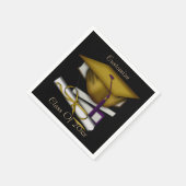 卒業式&クラス懇親会キャップ&ディプロマナプキンス2 スタンダードカクテルナプキン (角)