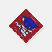 卒業式&クラス懇親会キャップ&ディプロマナプキンス3 スタンダードカクテルナプキン (角)