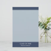 卒業式 – クラス縁どの基本海軍 便箋 (スタンド正面)