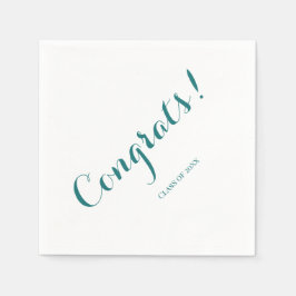 卒業式「クラス」おめでとう緑 スタンダードカクテルナプキン