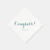 卒業式「クラス」おめでとう緑 スタンダードカクテルナプキン (角)