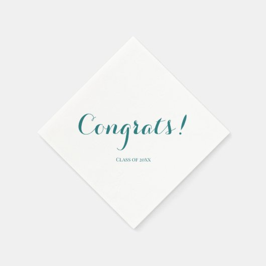 卒業式「クラス」おめでとう緑 スタンダードカクテルナプキン (角)