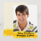 卒業式 グランジ フォト アナウンスメント 案内状 (正面/裏面)