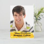 卒業式 グランジ フォト 発表 案内状 (スタンド正面)