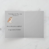 卒業式:グリーティングカードWise Owl カード (内部)