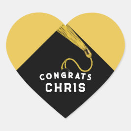 卒業式 ゴールド ハートシール