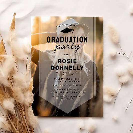 卒業式 サッシュ フォト 卒業パーティー 招待状