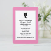 卒業式 シルエット 卒業のお知らせ 招待状 (スタンド正面)