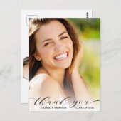 卒業式 スクリプト フォトオーバーレイ サンクス ポストカード (正面/裏面)