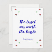 卒業式 – タスルは面倒なポストカードの価値があった 案内ポストカード (正面/裏面)