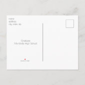 卒業式 デュアル フォト ブラック 発表 案内ポストカード (裏面)